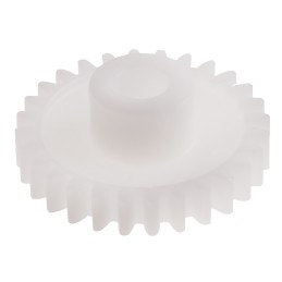 1 pcs - RS PRO POM 28 Teeth Spur Gear, 0.8 Module, 5mm Bore Diam, 22.4mm Pitch Diam, 10mm Hub Diam