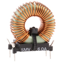 1 pcs - Roxburgh EMC 120 μH Ferrite Leaded Inductor, 6A Idc, 40mΩ Rdc 250 V ac, SMV