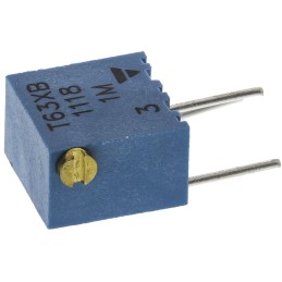 1 pcs - 1MΩ, Through Hole Trimmer Potentiometer 0.06W Side Adjust Vishay, T63