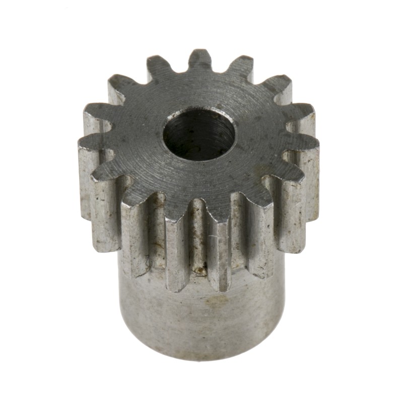 1 pcs - RS PRO Steel 15 Teeth Spur Gear, 0.8 Module, 4mm Bore Diam, 12mm Pitch Diam, 9.6mm Hub Diam