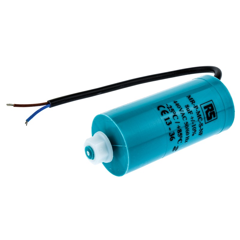 1 pcs - RS PRO Polypropylene Film Capacitor, 440V ac, ±10%, 8μF, Screw Mount