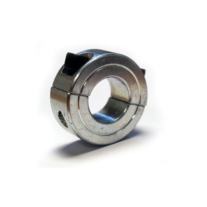 1 pcs - RS PRO Shaft Collar Two Piece Set Screw, Bore 30mm, OD 54mm, W 15mm, Zinc Plated Steel