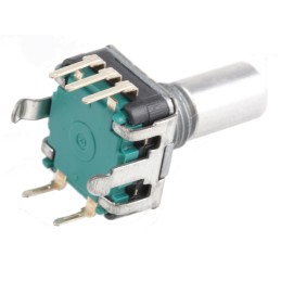 1 pcs - Bourns 24 Pulse Incremental Mechanical Rotary Encoder with a 6 mm Flat Shaft (Not Indexed), Through Hole