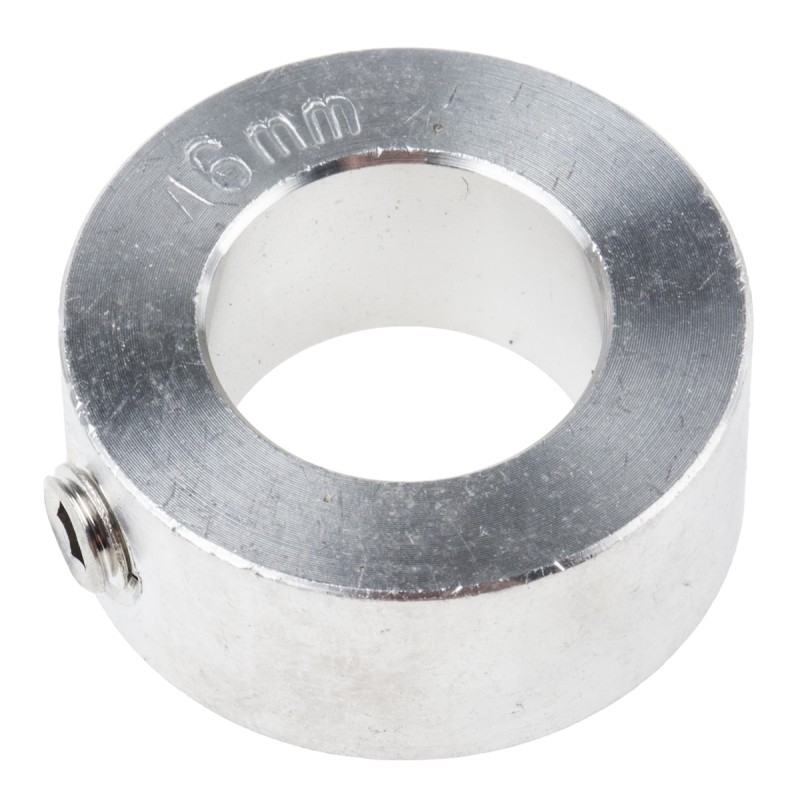 1 pcs - RS PRO Shaft Collar One Piece Set Screw, Bore 16mm, OD 28mm, W 12mm, Stainless Steel