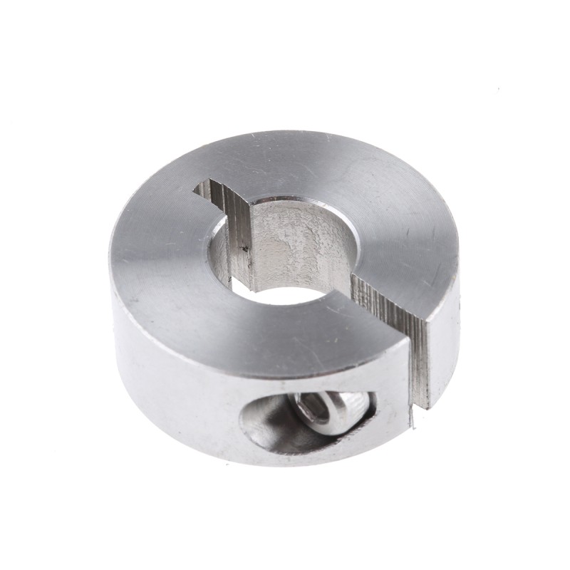 1 pcs - Huco Shaft Collar One Piece Clamp Screw, Bore 10mm, OD 24mm, W 9mm, Stainless Steel