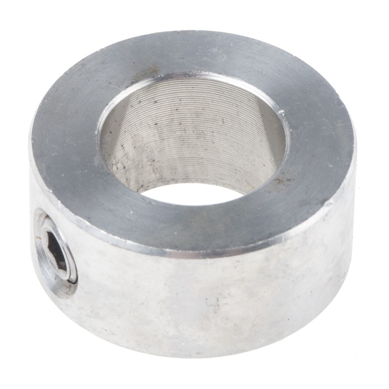 1 pcs - RS PRO Shaft Collar One Piece Set Screw, Bore 14mm, OD 25mm, W 12mm, Stainless Steel