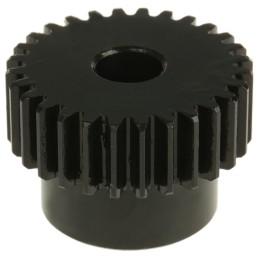 1 pcs - RS PRO Steel 28 Teeth Spur Gear, 1 Module, 8mm Bore Diam, 28mm Pitch Diam, 22mm Hub Diam
