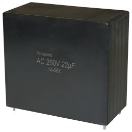 1 pcs - Panasonic EZPQ Metallised Polypropylene Film Capacitor, 250V ac, ±10%, 22μF, Through Hole