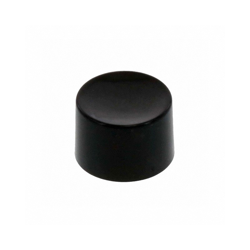 10 pcs : 700C2BLK - CAP PUSHBUTTON ROUND BLACK