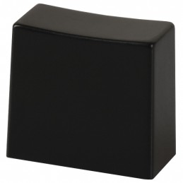 10 pcs : 1CBLK - CAP PUSHBUTTON RECTANGULAR BLACK