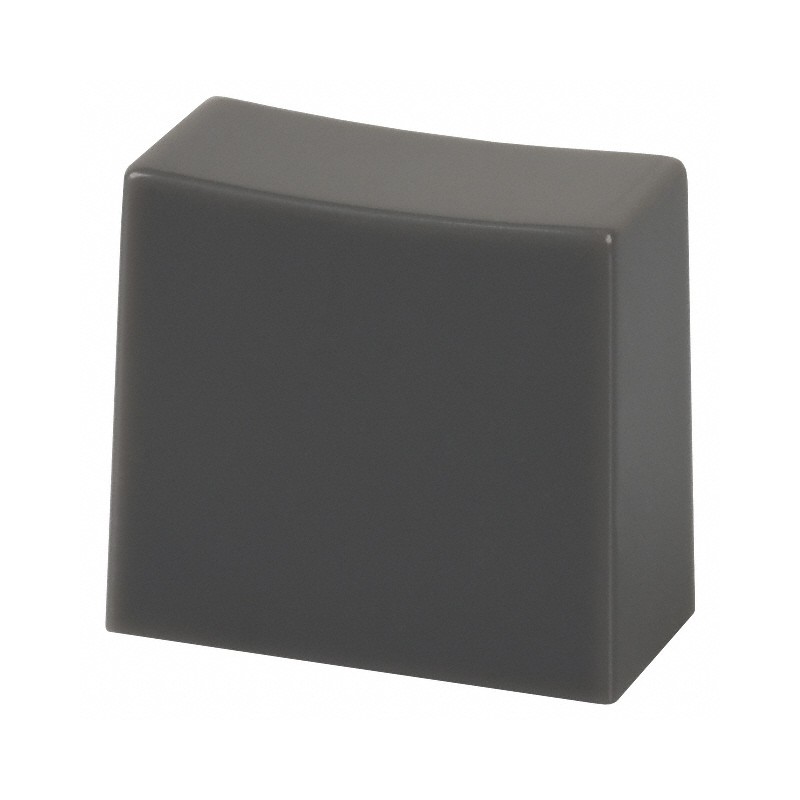 10 pcs : 1CDGR - CAP PUSHBUTTON RECT DARK GRAY
