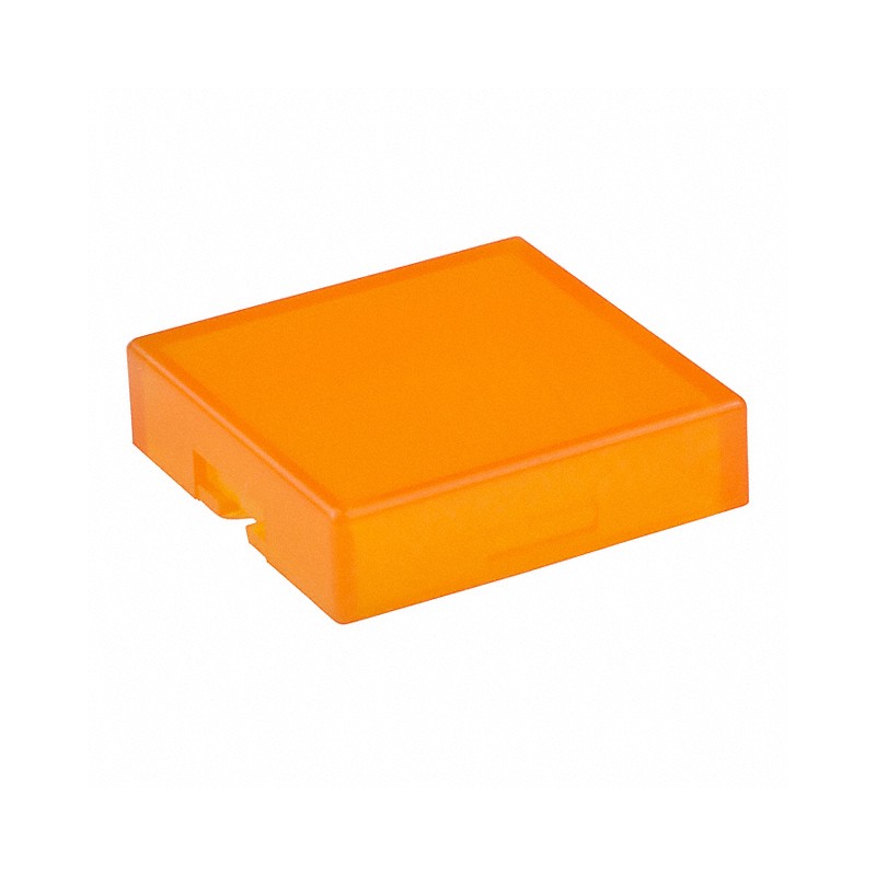 10 pcs : AT4074D - CAP PUSHBUTTON SQUARE CLR/AMBER