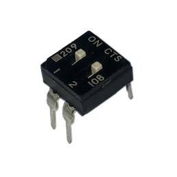 10 pcs : 209-2MS - SWITCH SLIDE DIP SPST 0.1A 20V