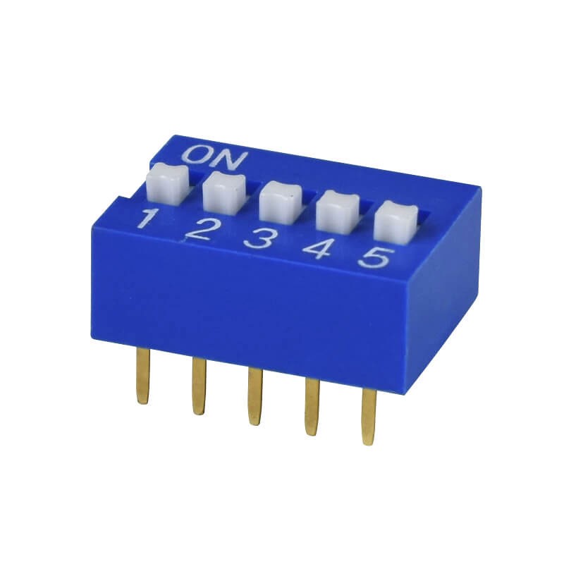 10 pcs : DS01C-254-L-05BE - SWITCH SLIDE DIP SPST 0.025A 24V