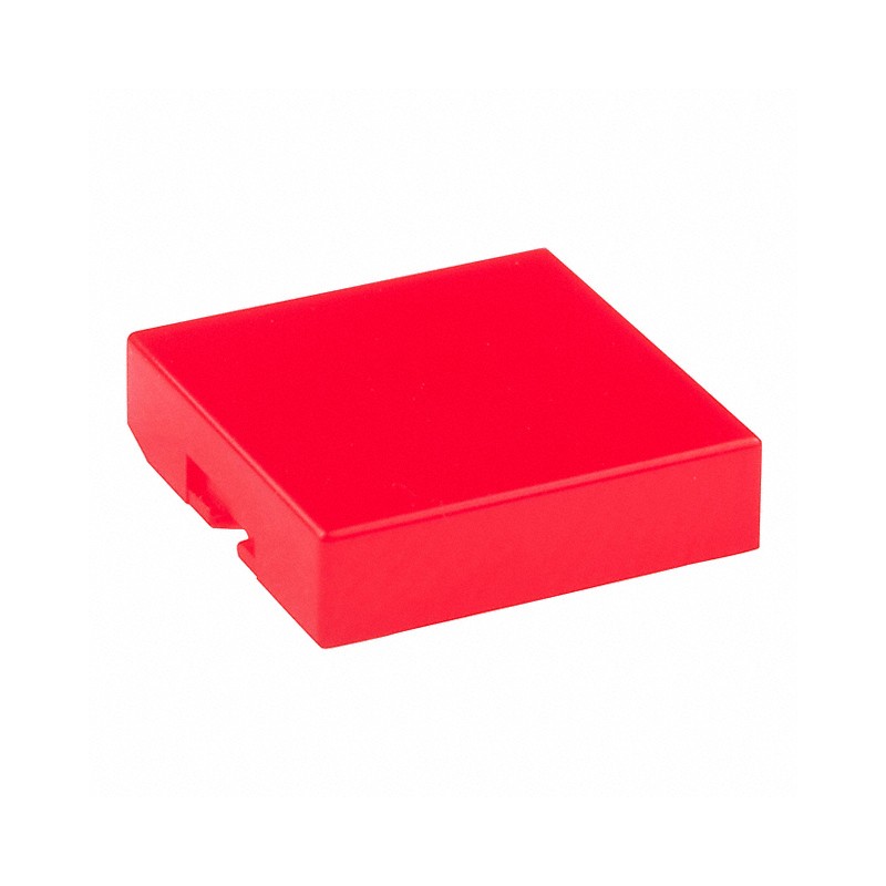 10 pcs : AT4074C - CAP PUSHBUTTON SQUARE CLEAR/RED