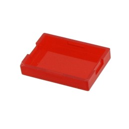 10 pcs : AT4117C - CAP PUSHBUTTON RECT CLEAR/RED