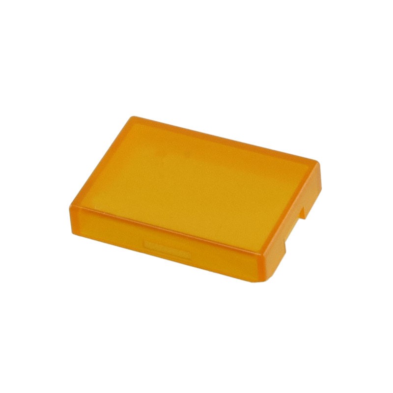 10 pcs : AT4117D - CAP PUSHBUTTON RECT CLEAR/AMBER