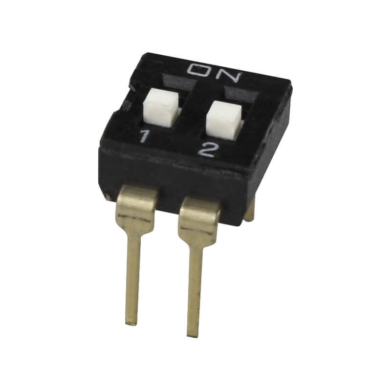 10 pcs : DS04-254-1L-02BK - SWITCH SLIDE DIP SPST 0.025A 24V