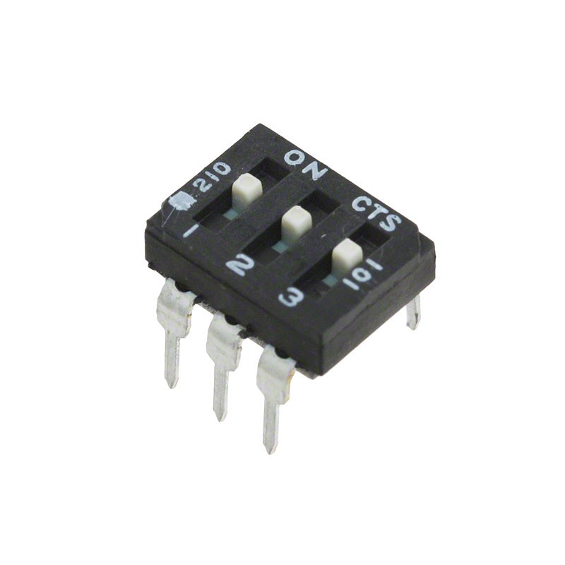 10 pcs : 210-3MS - SWITCH SLIDE DIP SPST 0.1A 20V