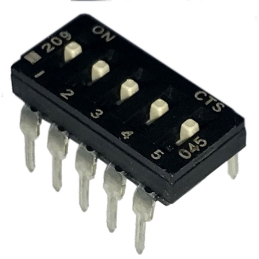 10 pcs : 209-5MS - SWITCH SLIDE DIP SPST 0.1A 20V