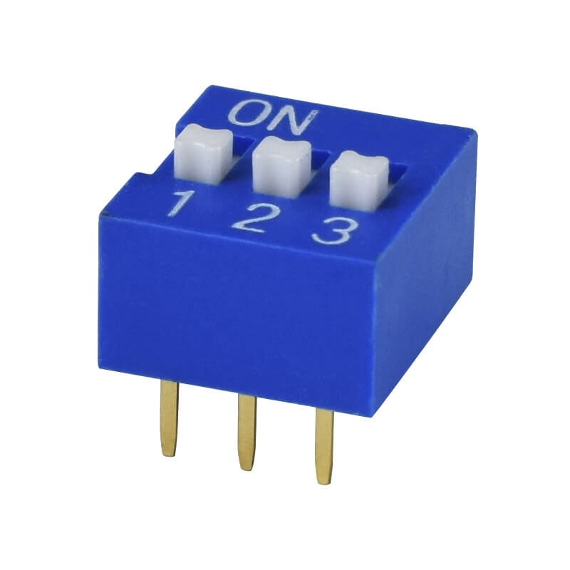 10 pcs : DS01C-254-S-03BE - SWITCH SLIDE DIP SPST 0.025A 24V