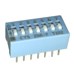 10 pcs : 206-7 - SWITCH SLIDE DIP SPST 0.05A 24V