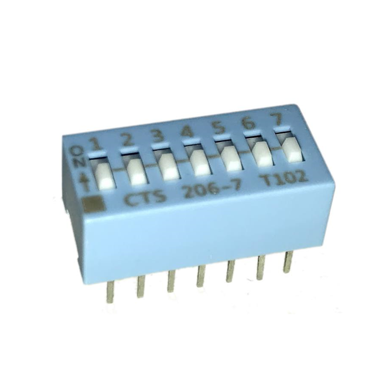 10 pcs : 206-7 - SWITCH SLIDE DIP SPST 0.05A 24V
