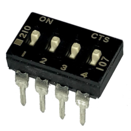 10 pcs : 210-4MS - SWITCH SLIDE DIP SPST 0.1A 20V