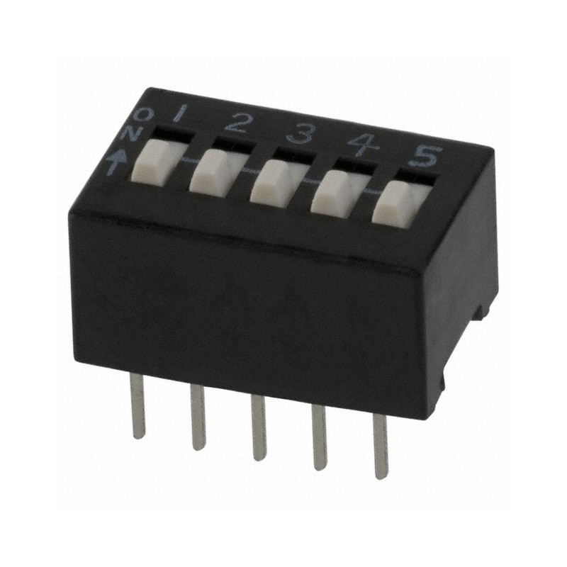 10 pcs : 208-5 - SWITCH SLIDE DIP SPST 0.05A 24V