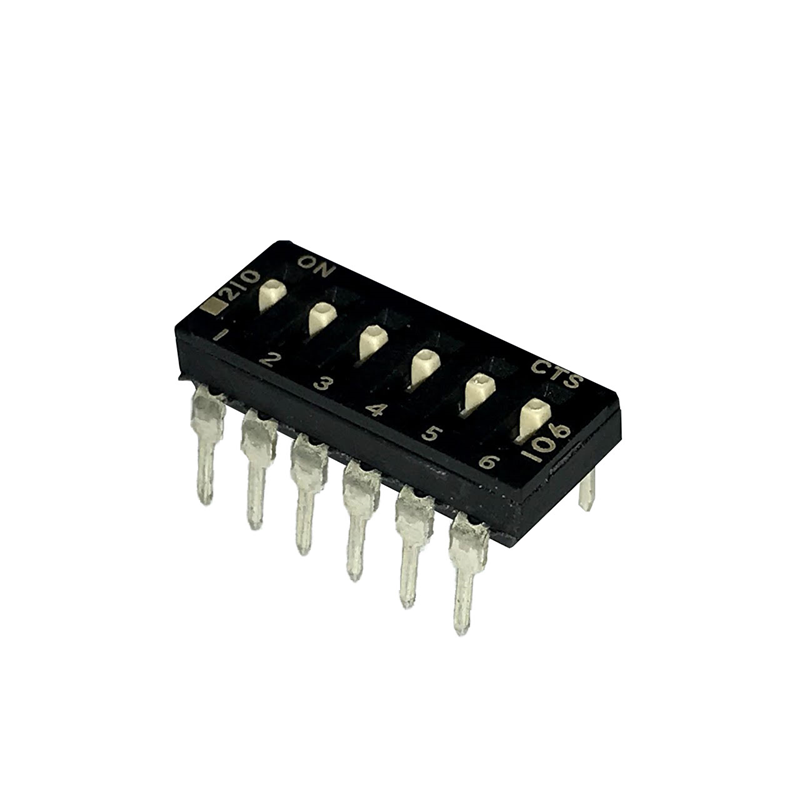 10 pcs : 210-6MS - SWITCH SLIDE DIP SPST 0.1A 20V