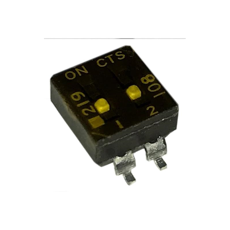 10 pcs : 219-2LPSTRF - SWITCH SLIDE DIP SPST 0.1A 20V