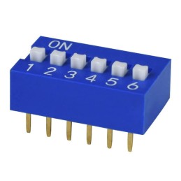 10 pcs : DS01C-254-L-06BE - SWITCH SLIDE DIP SPST 0.025A 24V