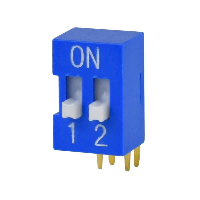 10 pcs : DS03-254-02BE - SWITCH SLIDE DIP SPST 0.025A 24V