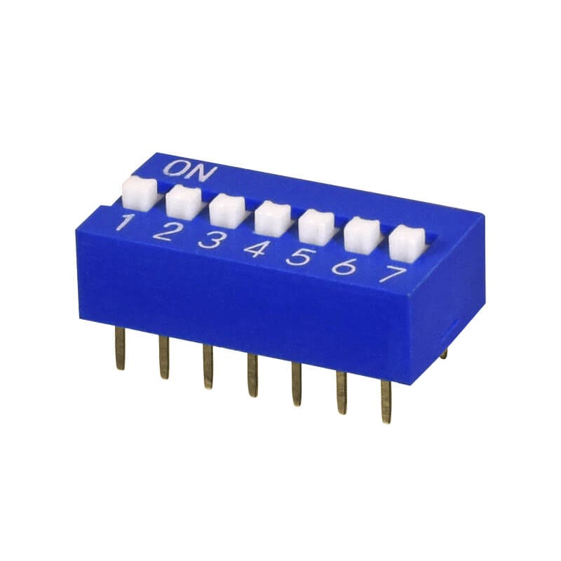 10 pcs : DS01C-254-L-07BE - SWITCH SLIDE DIP SPST 0.025A 24V