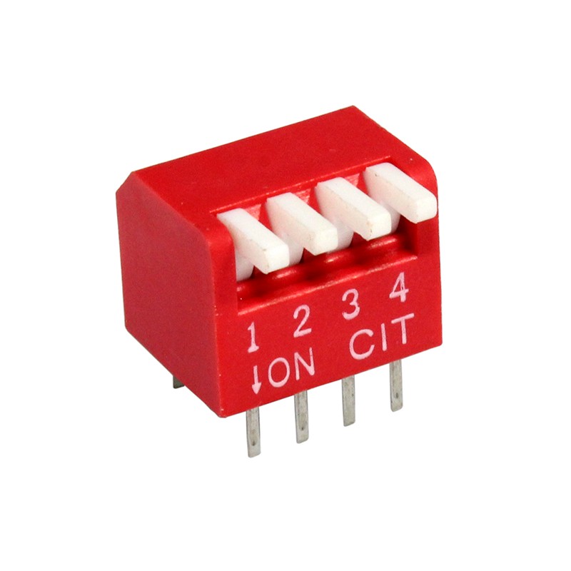 10 pcs : KP04E - SWITCH PIANO DIP SPST 0.025A 24V