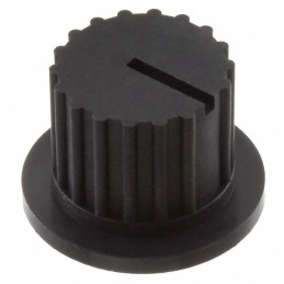 10 pcs : AT3009A - ROTARY KNOB NR01 BLACK FLANGE