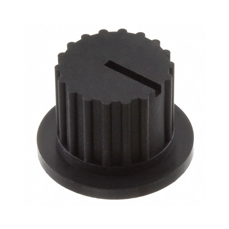 10 pcs : AT3009A - ROTARY KNOB NR01 BLACK FLANGE