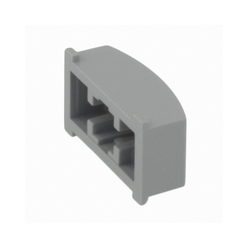 10 pcs : 1630003 - CAP PUSHBUTTON RECTANGULAR GRAY