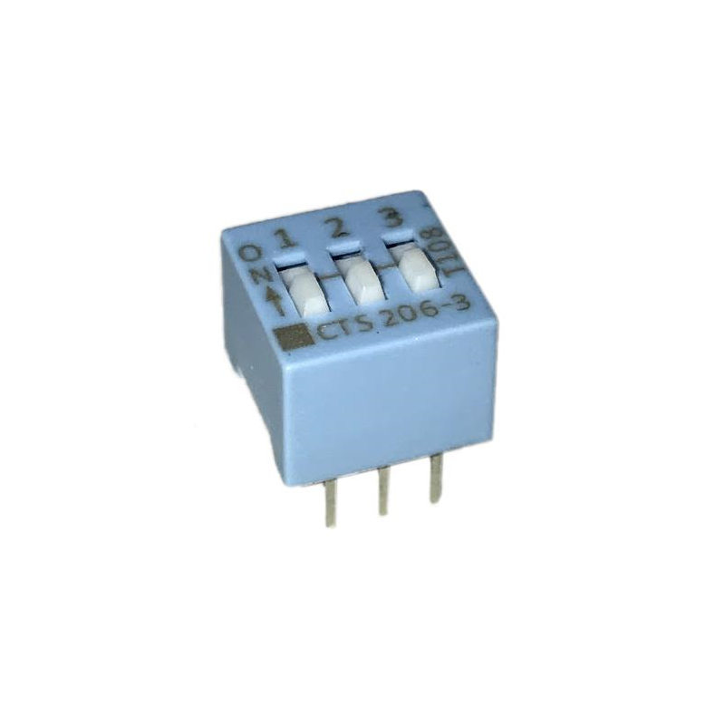 10 pcs : 206-3 - SWITCH SLIDE DIP SPST 0.05A 24V