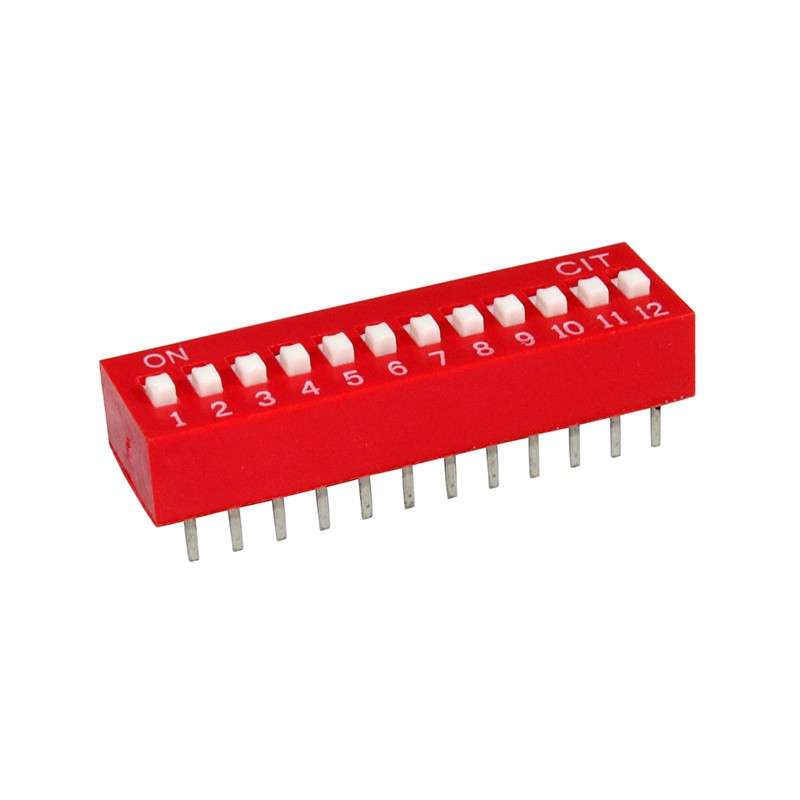 10 pcs : KG12E - SWITCH SLIDE DIP SPST 0.025A 24V
