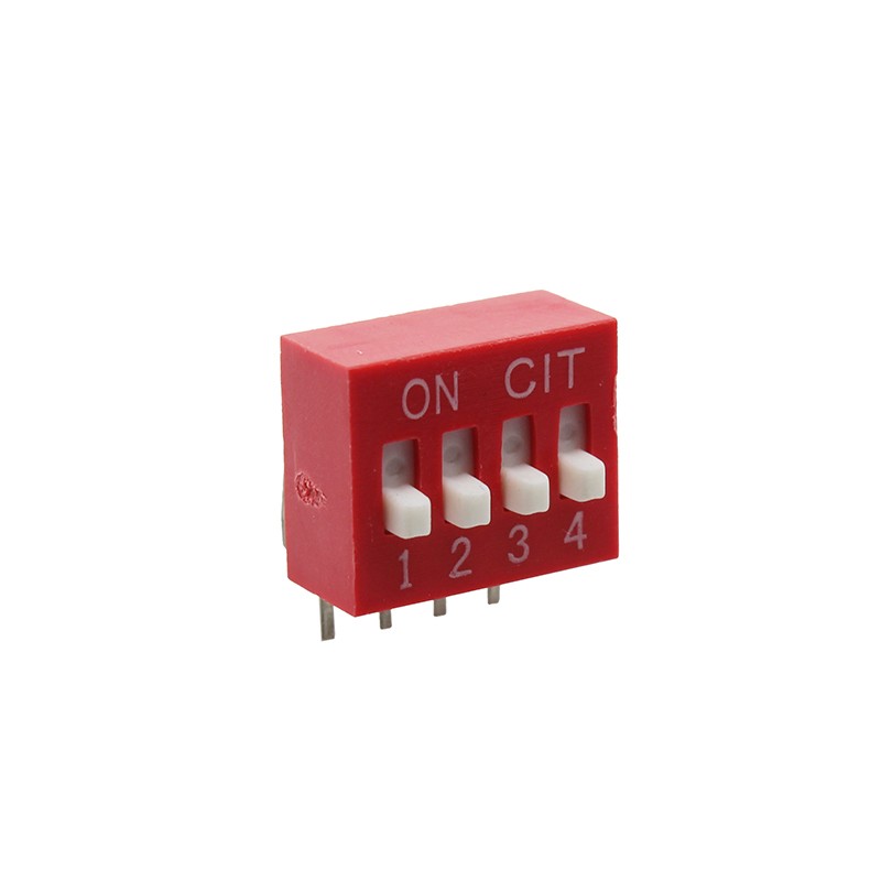 10 pcs : KR04E - SWITCH SLIDE DIP SPST 0.025A 24V