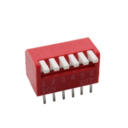 10 pcs : KP06E - SWITCH PIANO DIP SPST 0.025A 24V