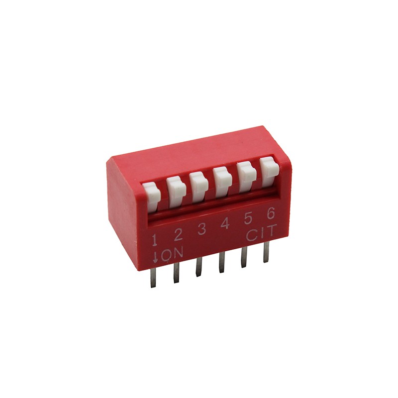 10 pcs : KP06R - SWITCH PIANO DIP SPST 0.025A 24V