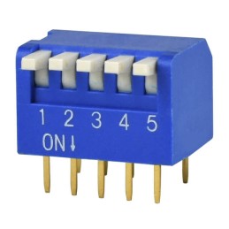 10 pcs : DS02C-254-1L-05BE - SWITCH PIANO DIP SPST 0.025A 24V