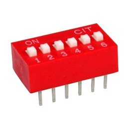 10 pcs : KG06E - SWITCH SLIDE DIP SPST 0.025A 24V