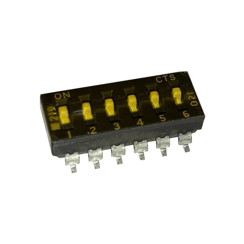 10 pcs : 219-6MST - SWITCH SLIDE DIP SPST 0.1A 20V