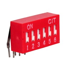 10 pcs : KR06R - SWITCH SLIDE DIP SPST 0.025A 24V