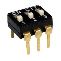 10 pcs : KT03EH - SWITCH SLIDE DIP SPST 0.025A 24V