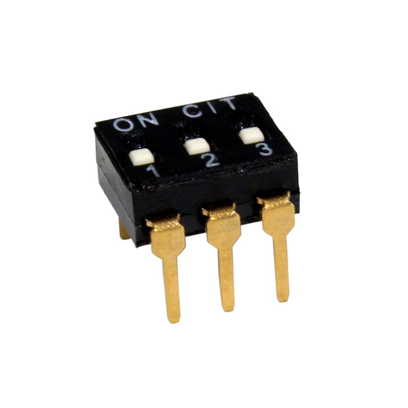 10 pcs : KT03RH - SWITCH SLIDE DIP SPST 0.025A 24V