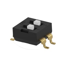 10 pcs : ADEN02STU04 - SWITCH SLIDE DIP SPST 0.025A 24V